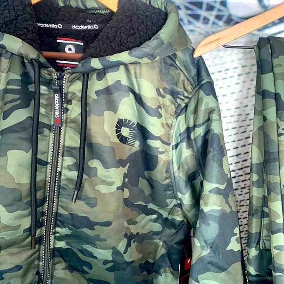 AKADEMIKS 2piece Sherpa Lined Camouflage Jacket and Pants Sz:XL New Seasons In - Picture 4 of 9